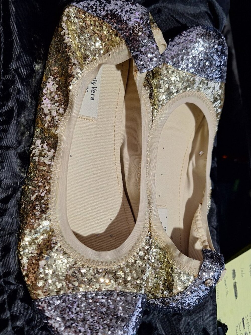 Vera Wang Sequin Loafers